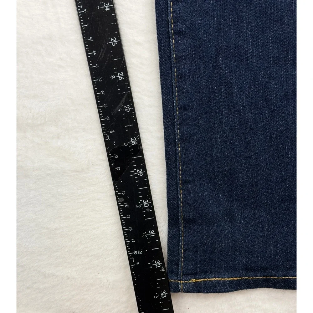 Signature Levi Strauss Mid Rise Bootcut Jeans Dark Wash Super Stretch 28L NEW